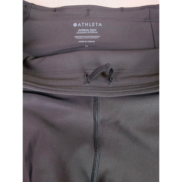 EUC Athleta Interval Tight Leggings Black High Rise Training Yoga Pant Womens M - Picture 5 of 7